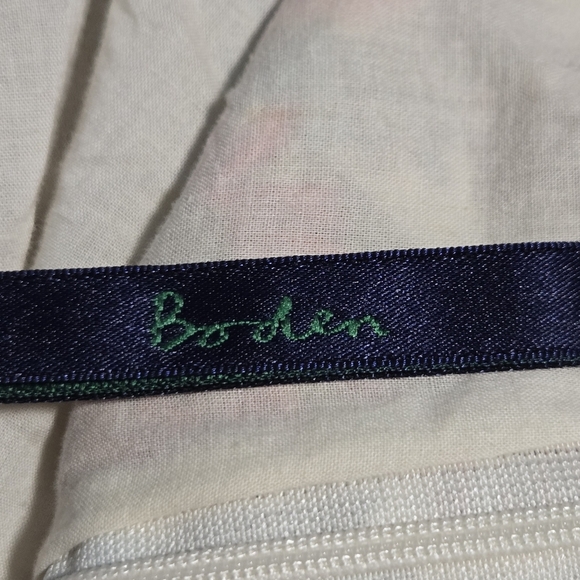 Boden Colorful Floral A Line Pleated Linen Fit Flare Vacation Twee Skirt Size 8 - Picture 7 of 9